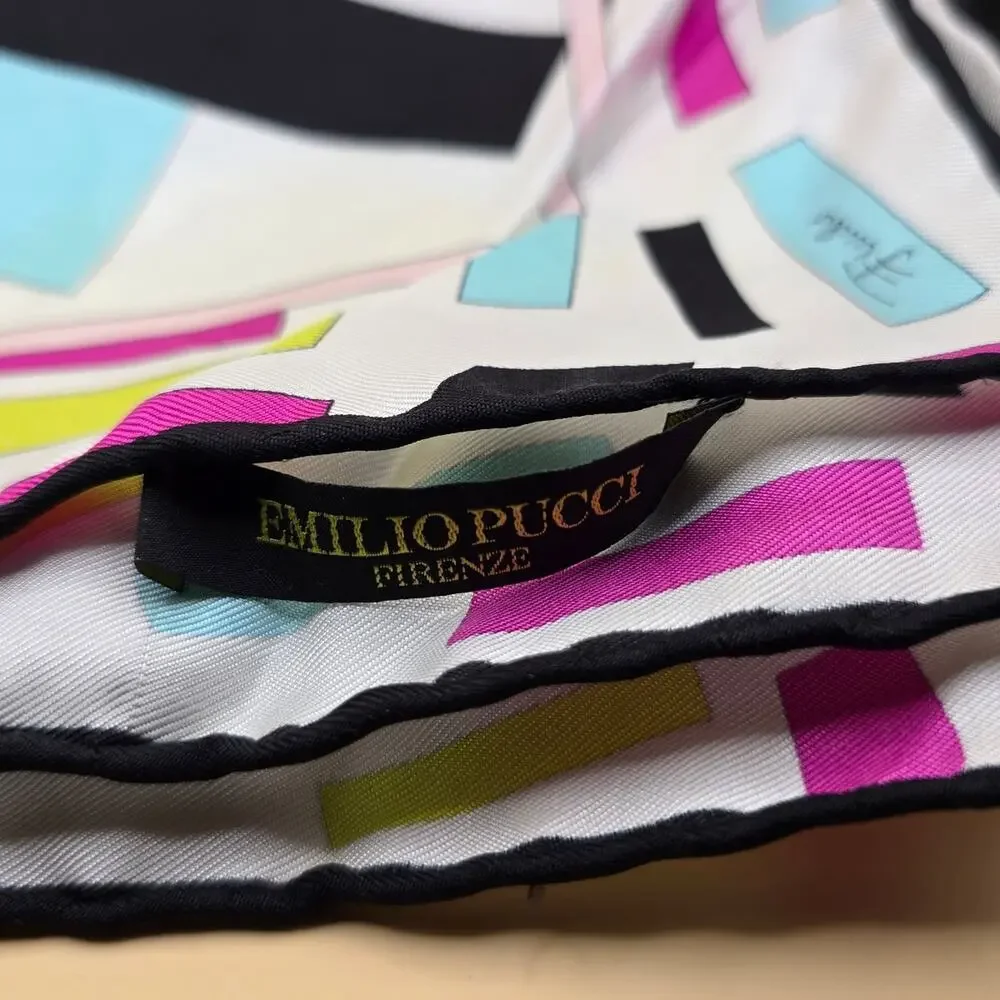 Emilio Pucci Silk Scarf 22x22 neckerchief